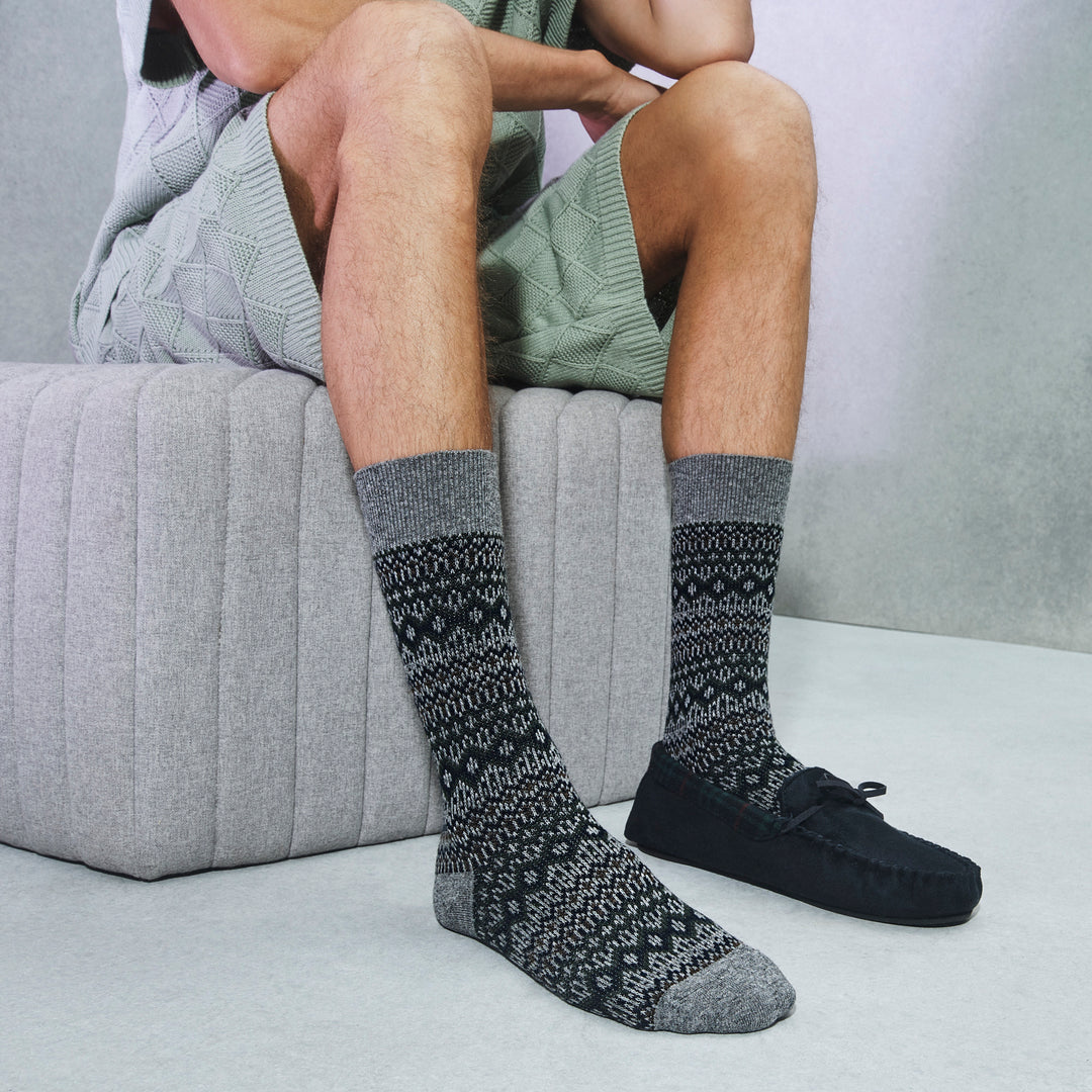 Fair Isle Merino Crew Socks (MEN)