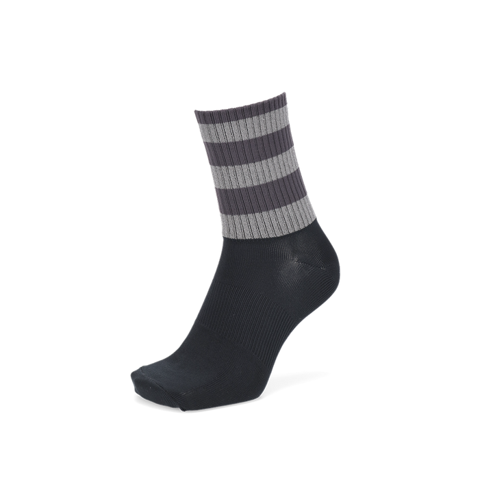 Striped Reflector Crew Socks - Grey (MEN)