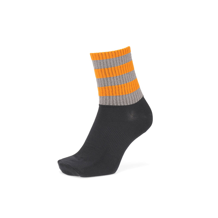 Striped Reflector Crew Socks - Orange (MEN)