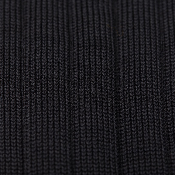 Premium 9x2 Rib Cotton  KNee-High Socks - Black (MEN)
