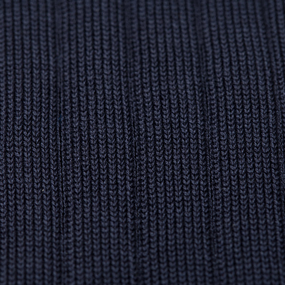 Premium 9x2 Rib Cotton  KNee-High Socks - Navy (MEN)