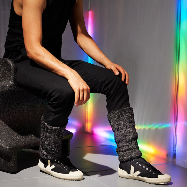 Merino-Silk Leg Warmers - Black