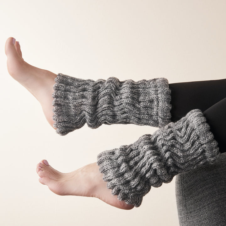 Merino-Silk Leg Warmers - Grey