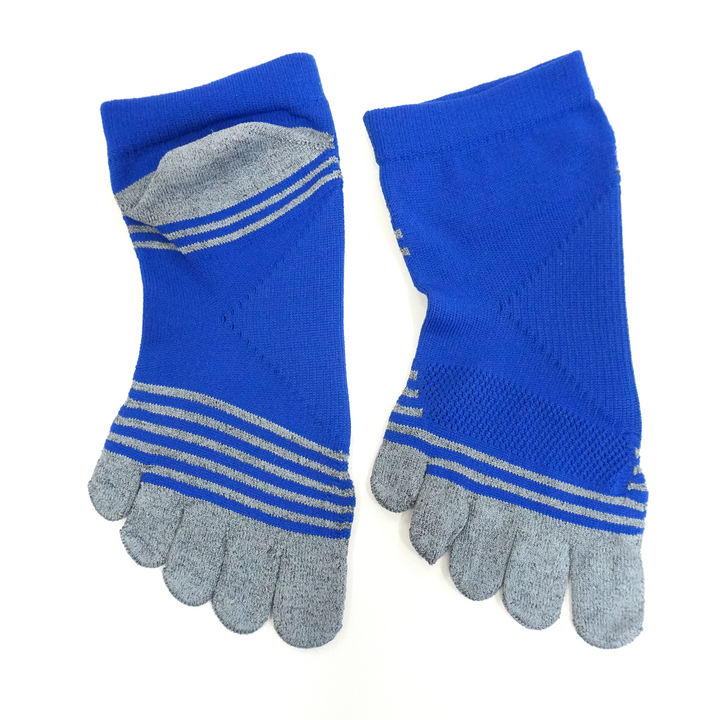 Super Fit Grip Run Toe Socks - Blue (WOMEN)