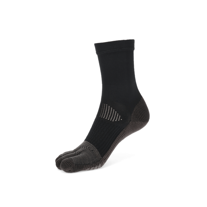 Soccer/Football Toe Crew Socks - Black (WOMEN)