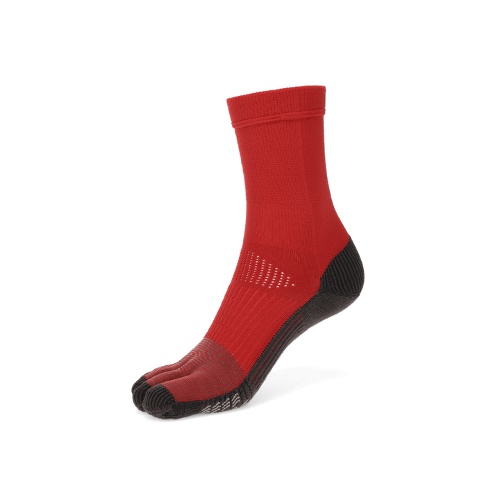 Soccer/Football Toe Crew Socks - Red (WOMEN)