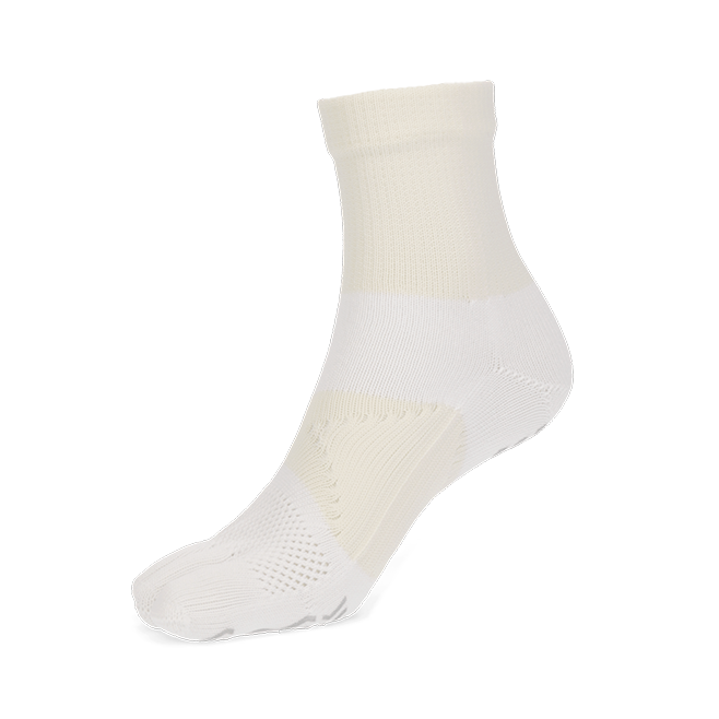 Signature Run Toe Crew Socks - White (WOMEN)