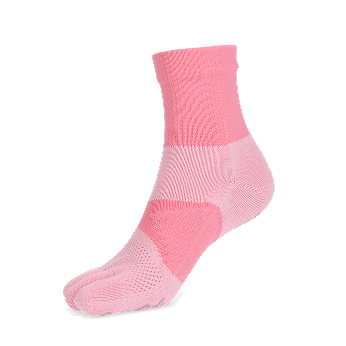 Signature Run Toe Crew Socks - Pink (WOMEN)