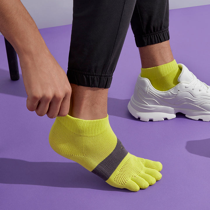 Signature Run Toe Socks - Yellow (MEN)