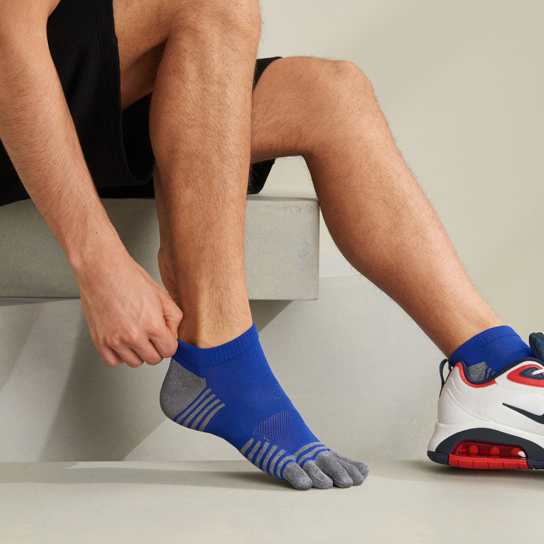 Super Fit Grip Run Toe Socks (MEN)