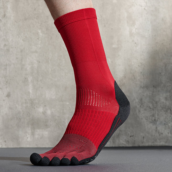 Soccer/Football Toe Crew Socks - Red (MEN)