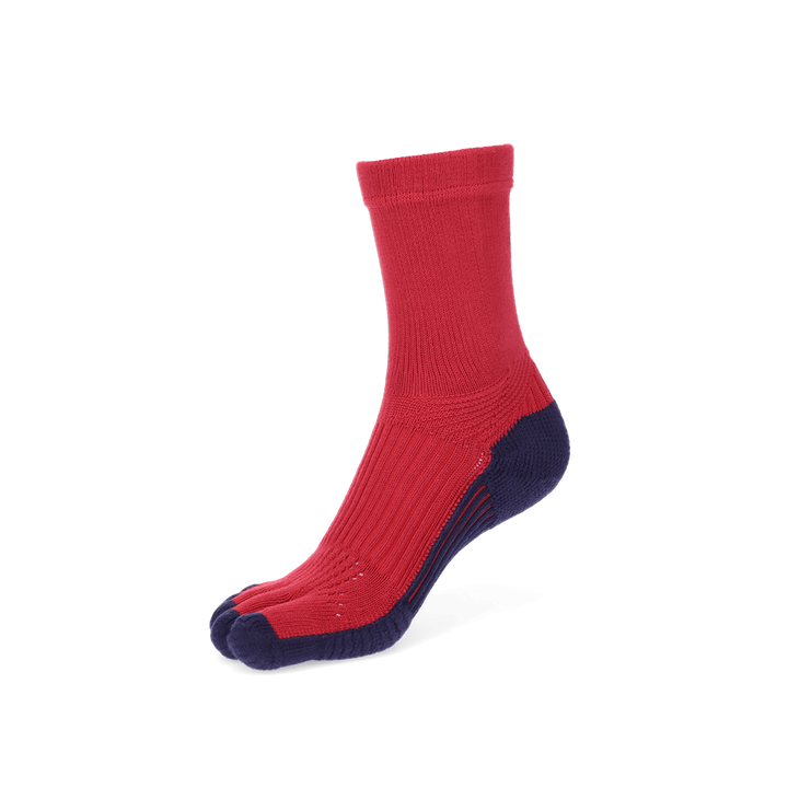 Basketball Toe Crew Socks - Red
