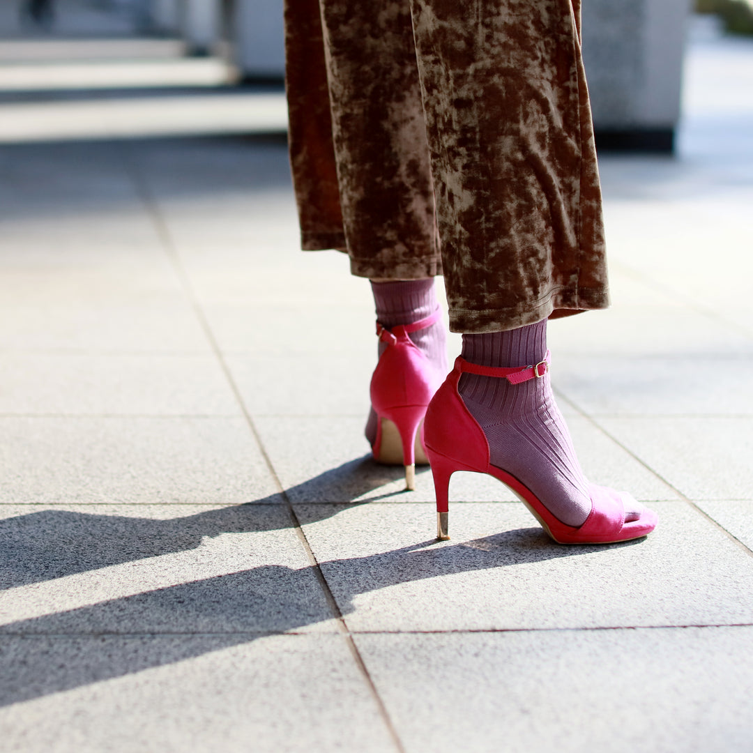 Rib Socks fit for a Lady, and her High Heels.