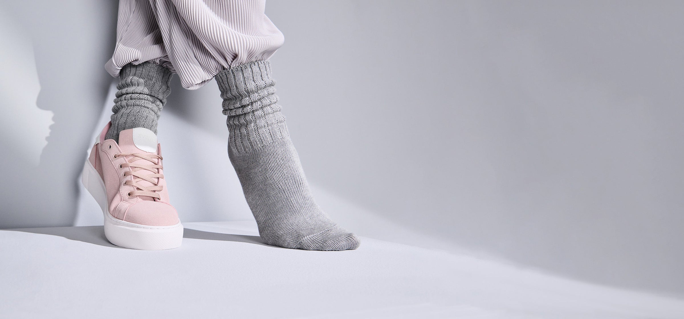 Premium Silky Cotton Plain Crew Socks