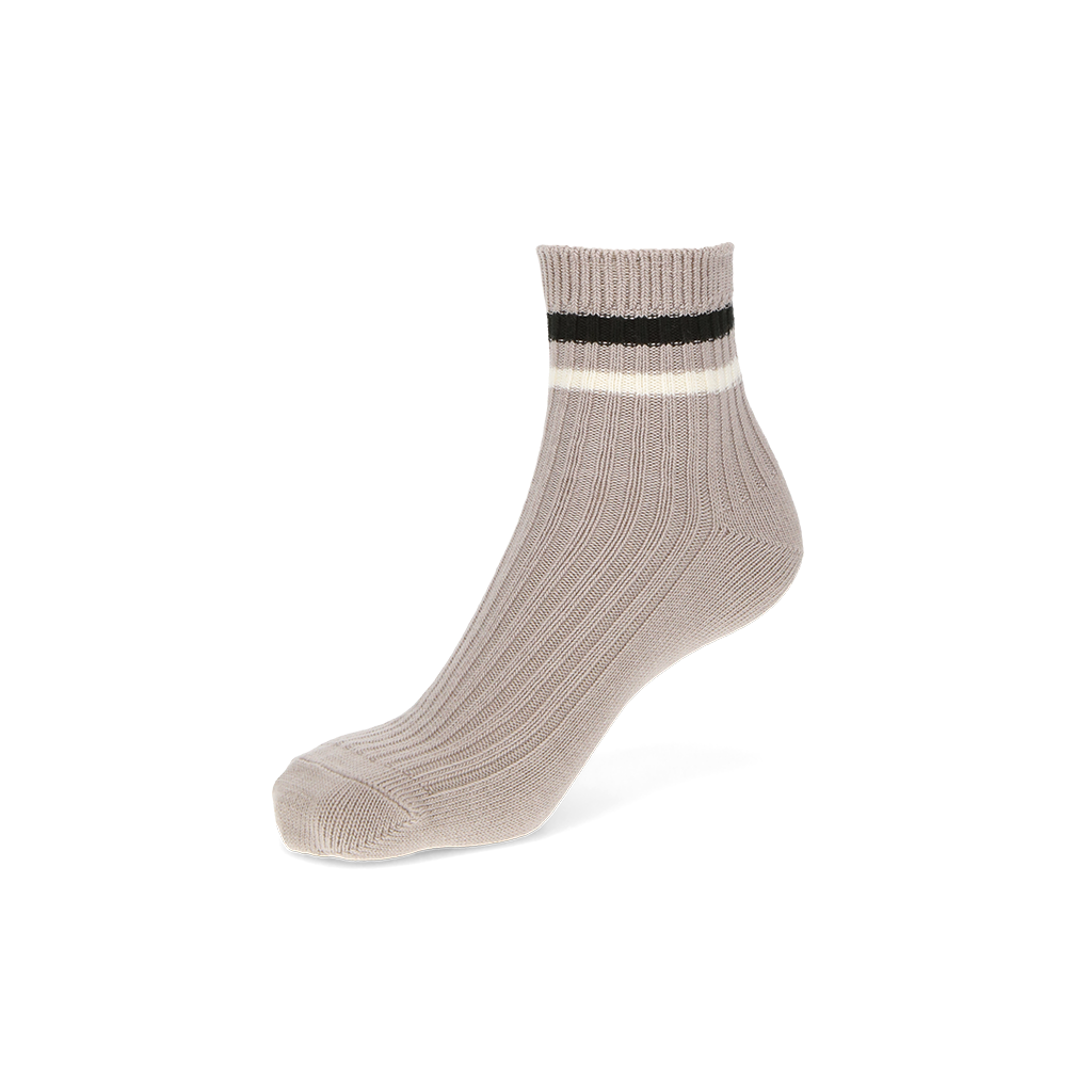 Striped Cotton  Short Crew Socks