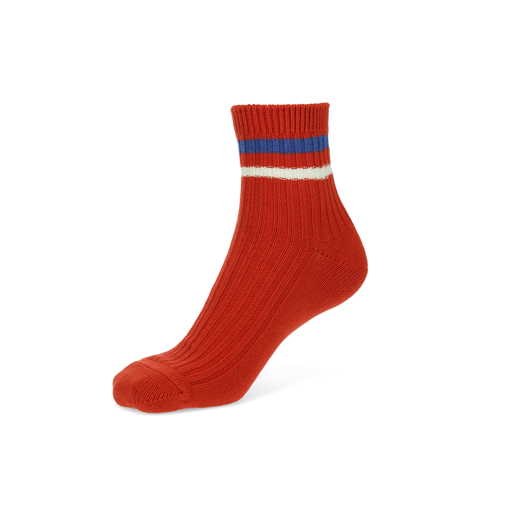 Striped Cotton  Short Crew Socks