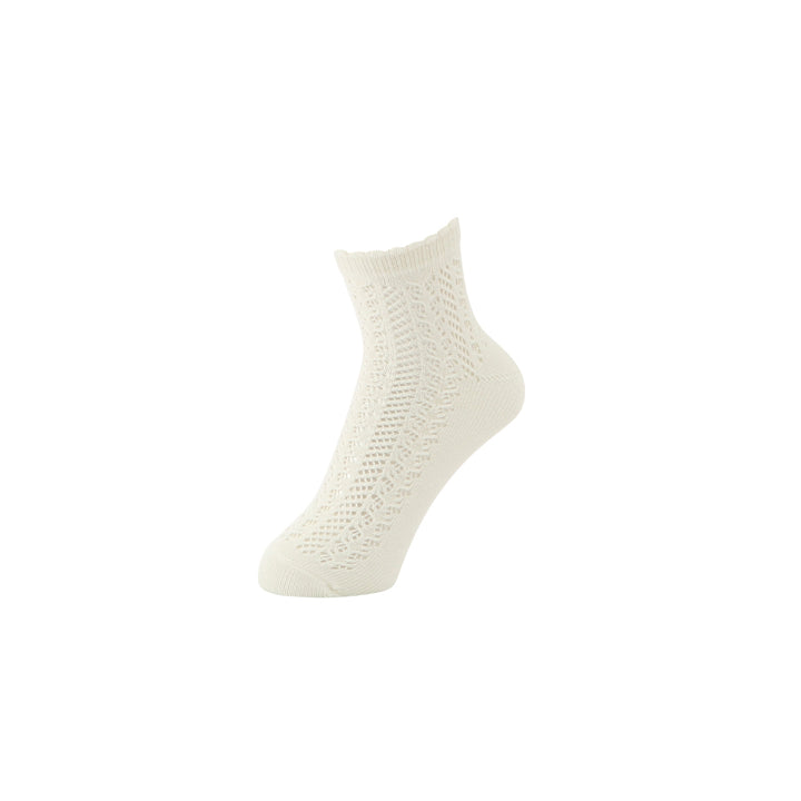 Irmack Mesh Short Crew Socks - White (WOMEN)
