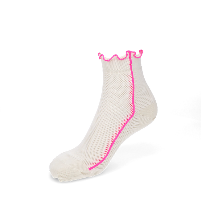 Mellow-Trim Dry Mesh Quarter Socks - Ivory (WOMEN)