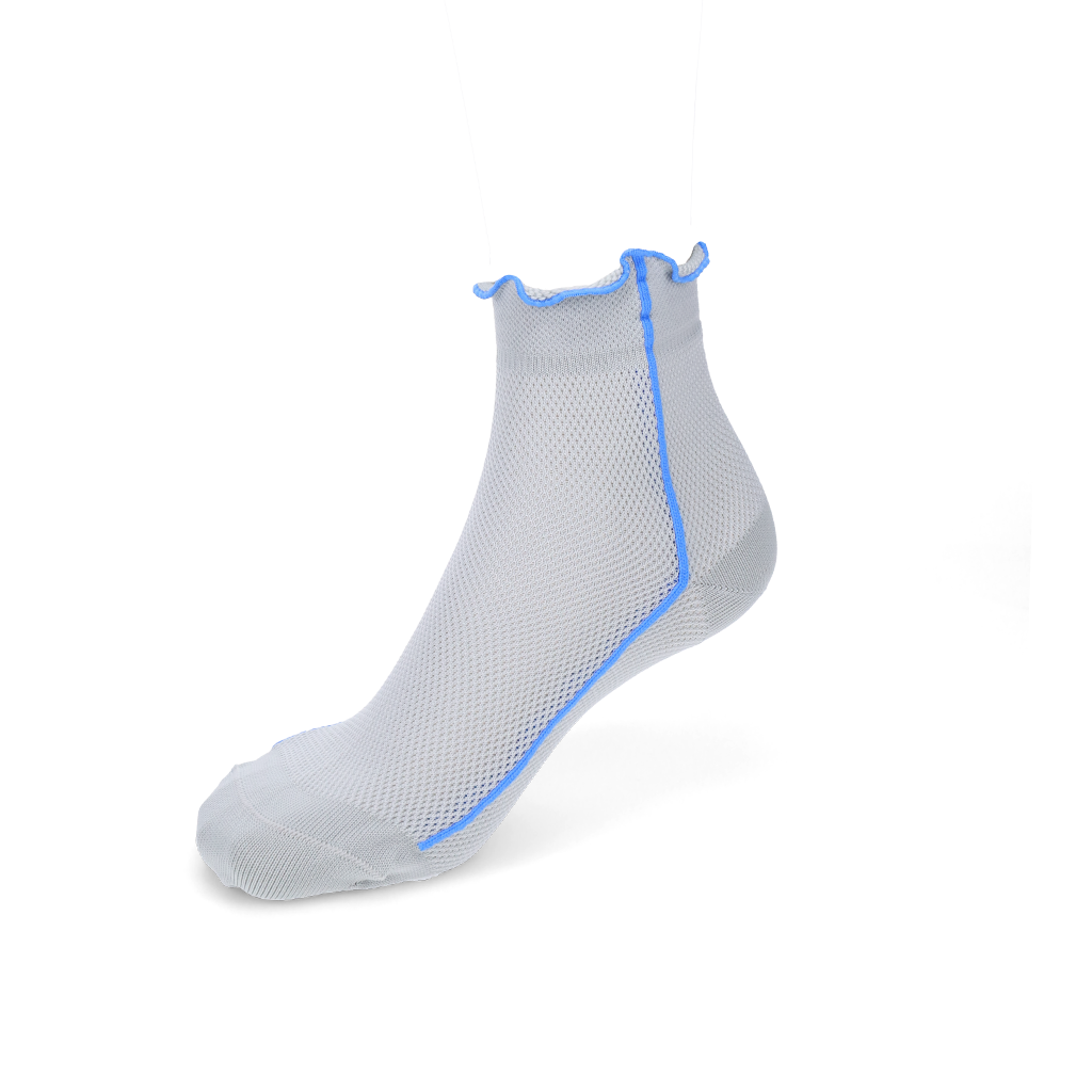 Mellow-Trim Dry Mesh Quarter Socks - LightGrey (WOMEN)