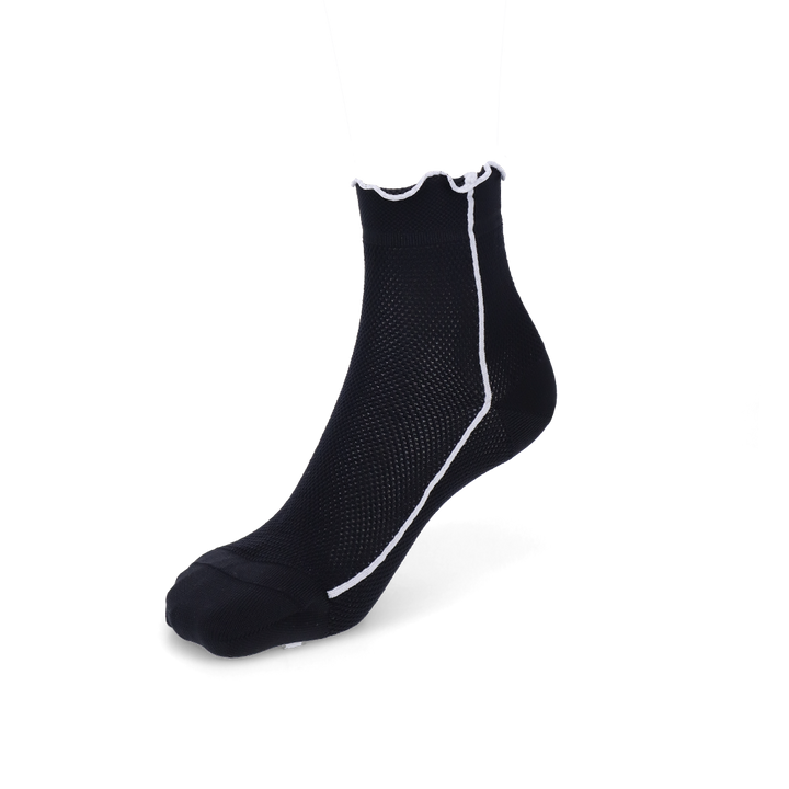 Mellow-Trim Dry Mesh Quarter Socks - Black (WOMEN)