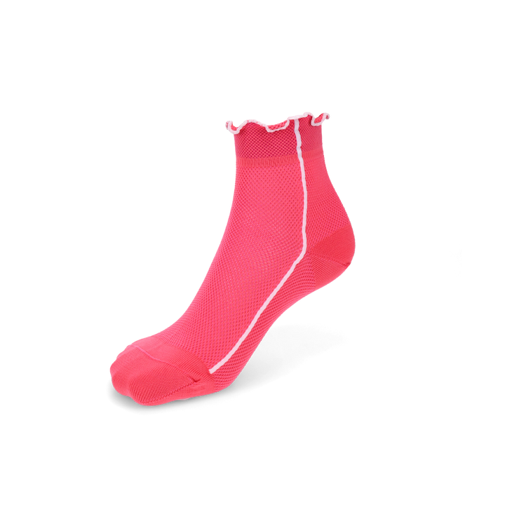 Mellow-Trim Dry Mesh Quarter Socks - HotPink (WOMEN)