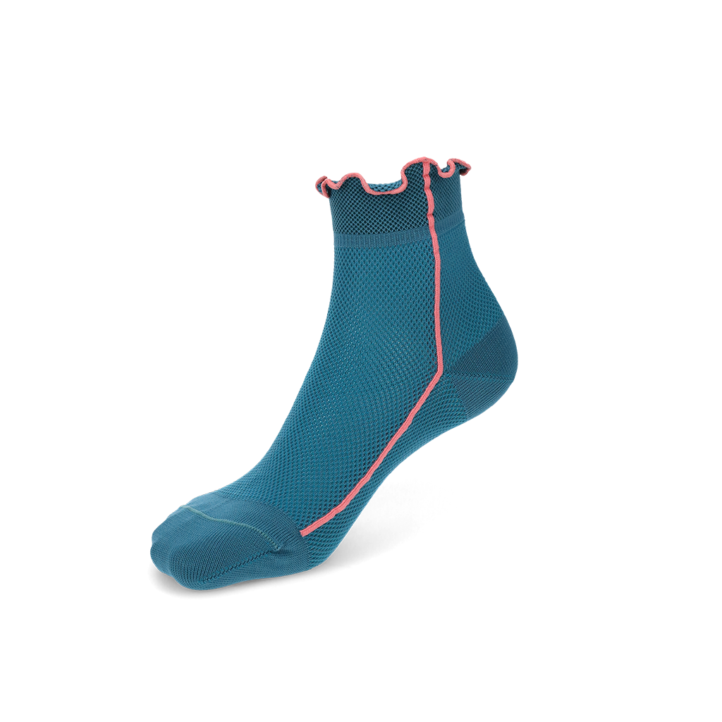 Mellow-Trim Dry Mesh Quarter Socks - VintageBlue (WOMEN)