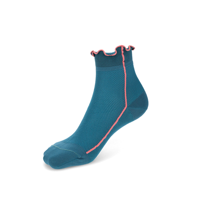 Mellow-Trim Dry Mesh Quarter Socks - VintageBlue (WOMEN)
