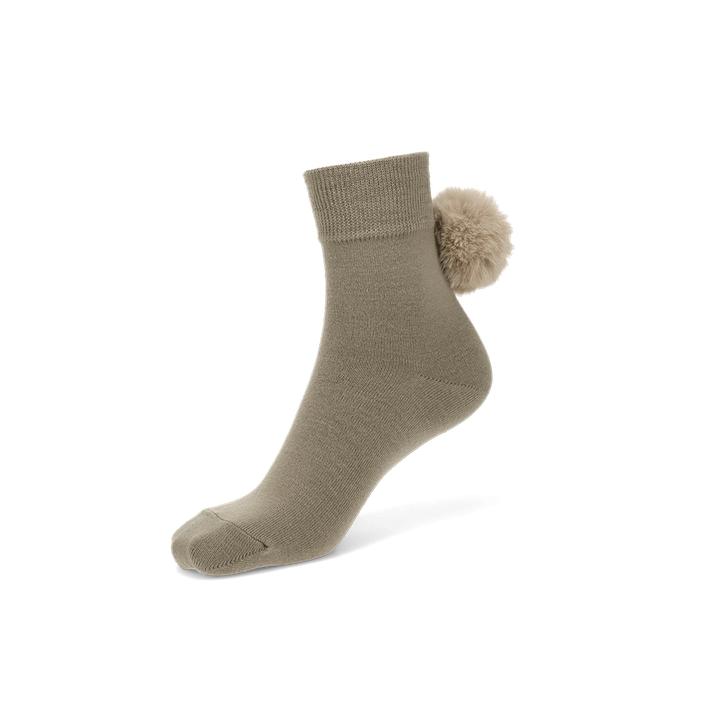Bunny Tail Pom  Quarter Socks