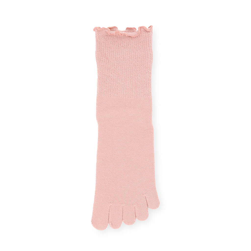 Loose-Fit Cotton Toe  Crew Socks