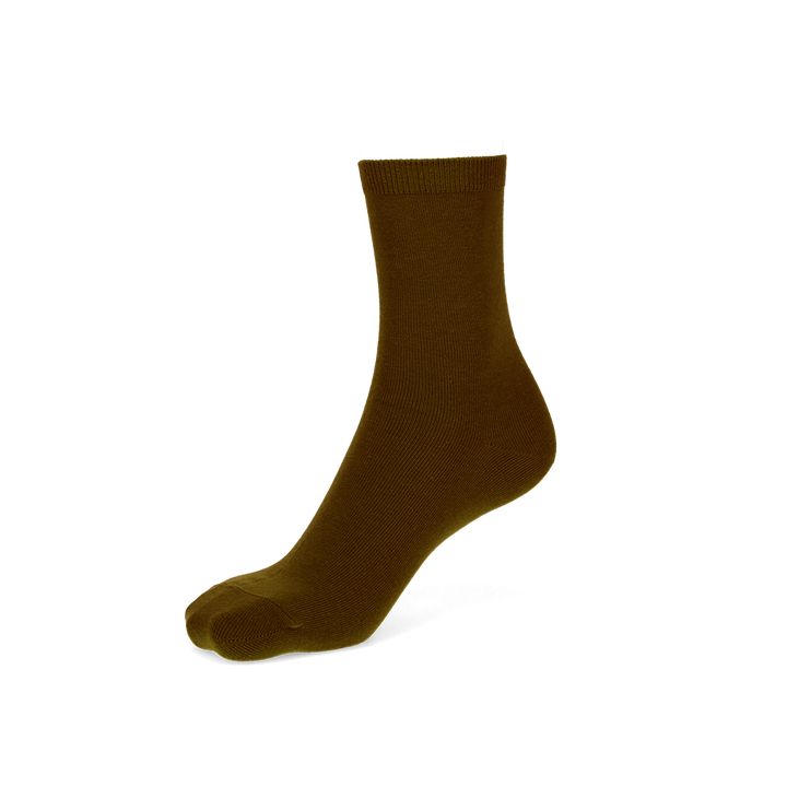 Standard Cotton Crew Socks - Brown (WOMEN)