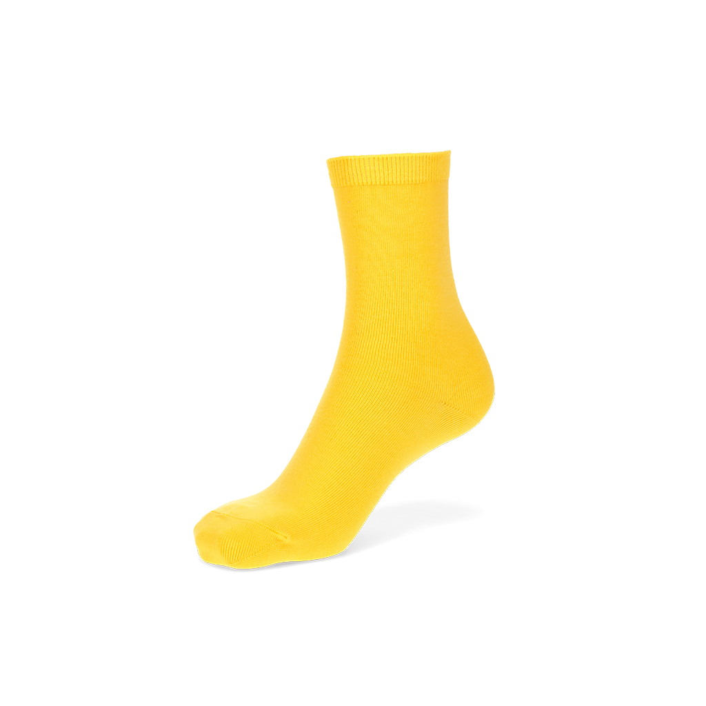 Standard Cotton Crew Socks - Yellow