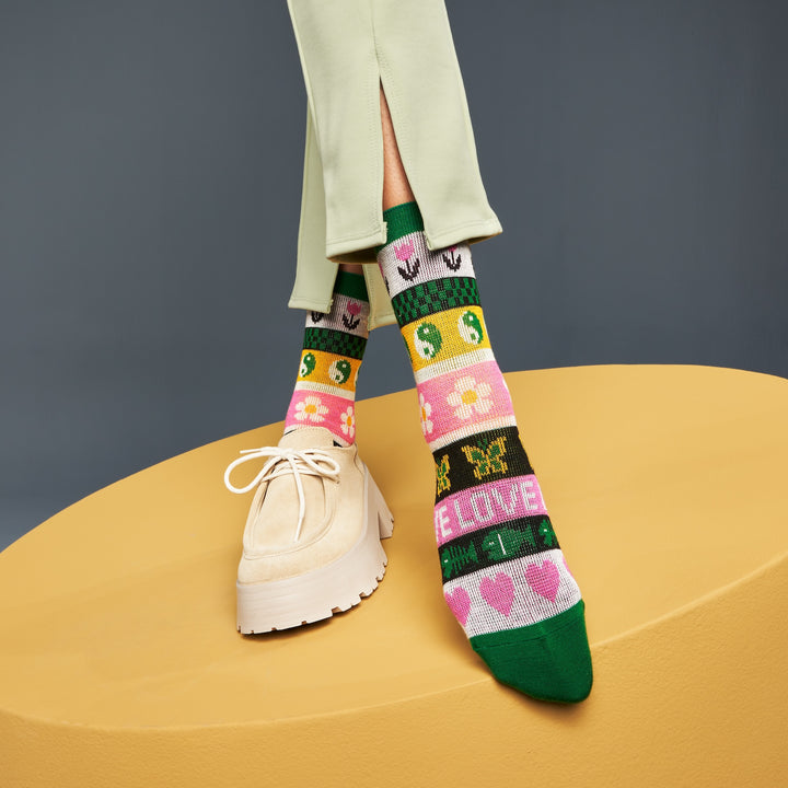 Japanese 90s POP Merino  Crew Socks