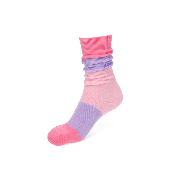 Tricolor Tie-Dye Cotton  Crew Socks