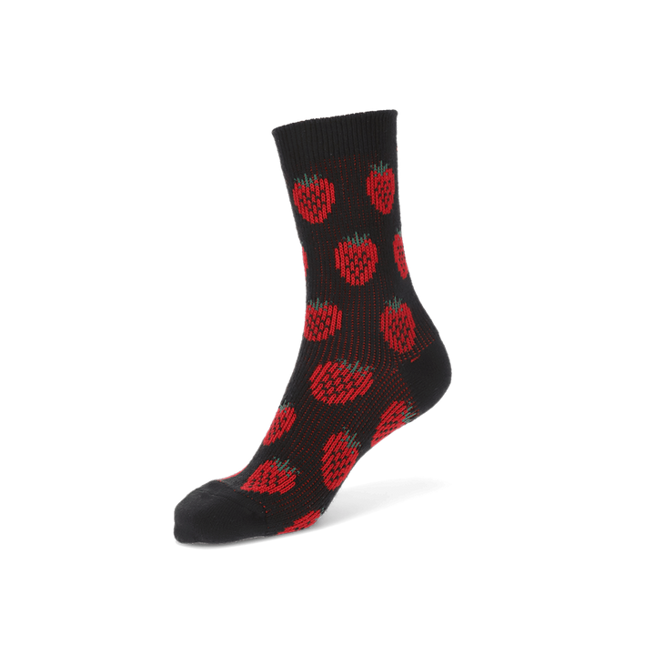 Jacquard Strawberry Merino  Crew Socks
