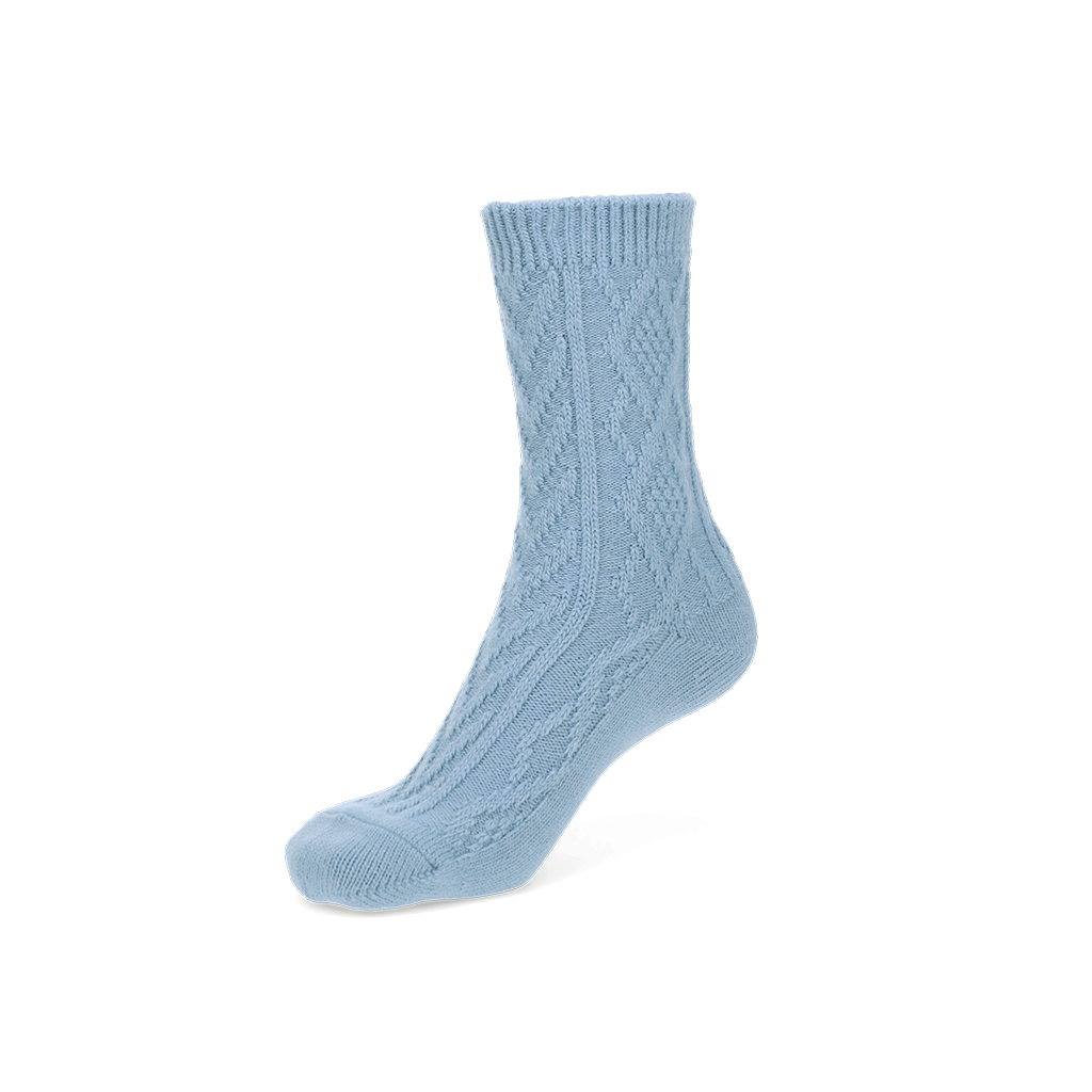 Cable Merino  Crew Socks