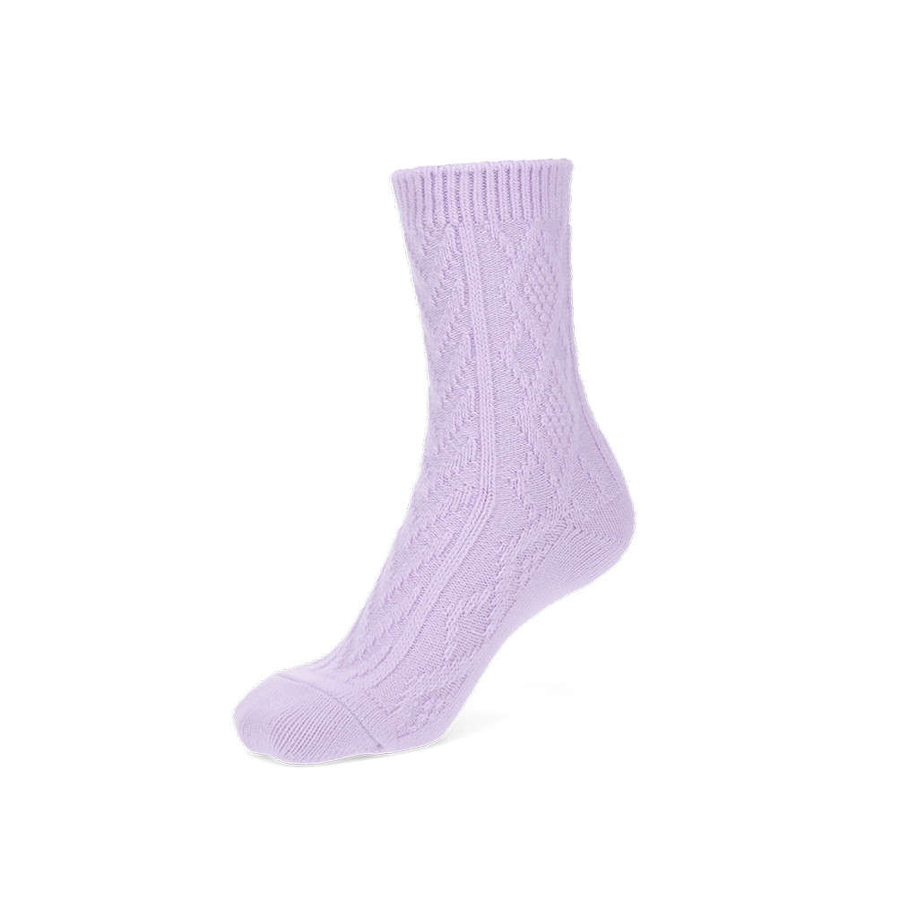 Cable Merino  Crew Socks