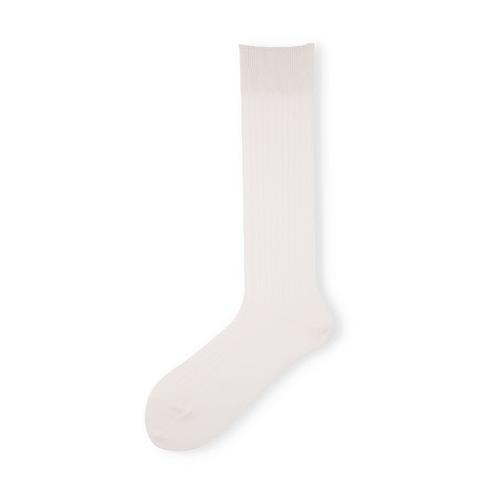 Sheer Cotton Crew Socks - White (WOMEN)