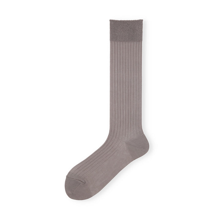 Sheer Cotton Crew Socks - Grey (WOMEN)