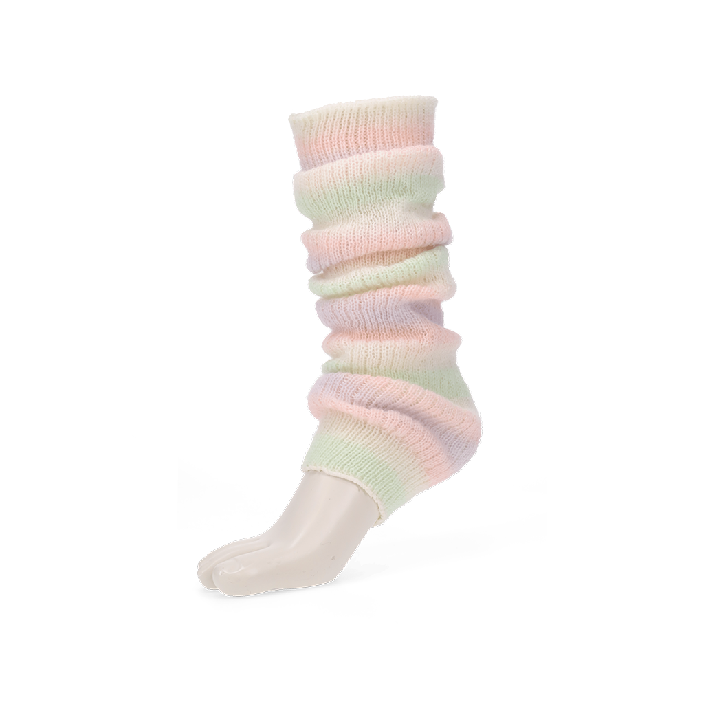 Fuzzy Ombre Stripe Leg Warmers - Pink (WOMEN)