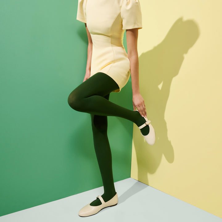 80-denier Premium Tights - Green (WOMEN)