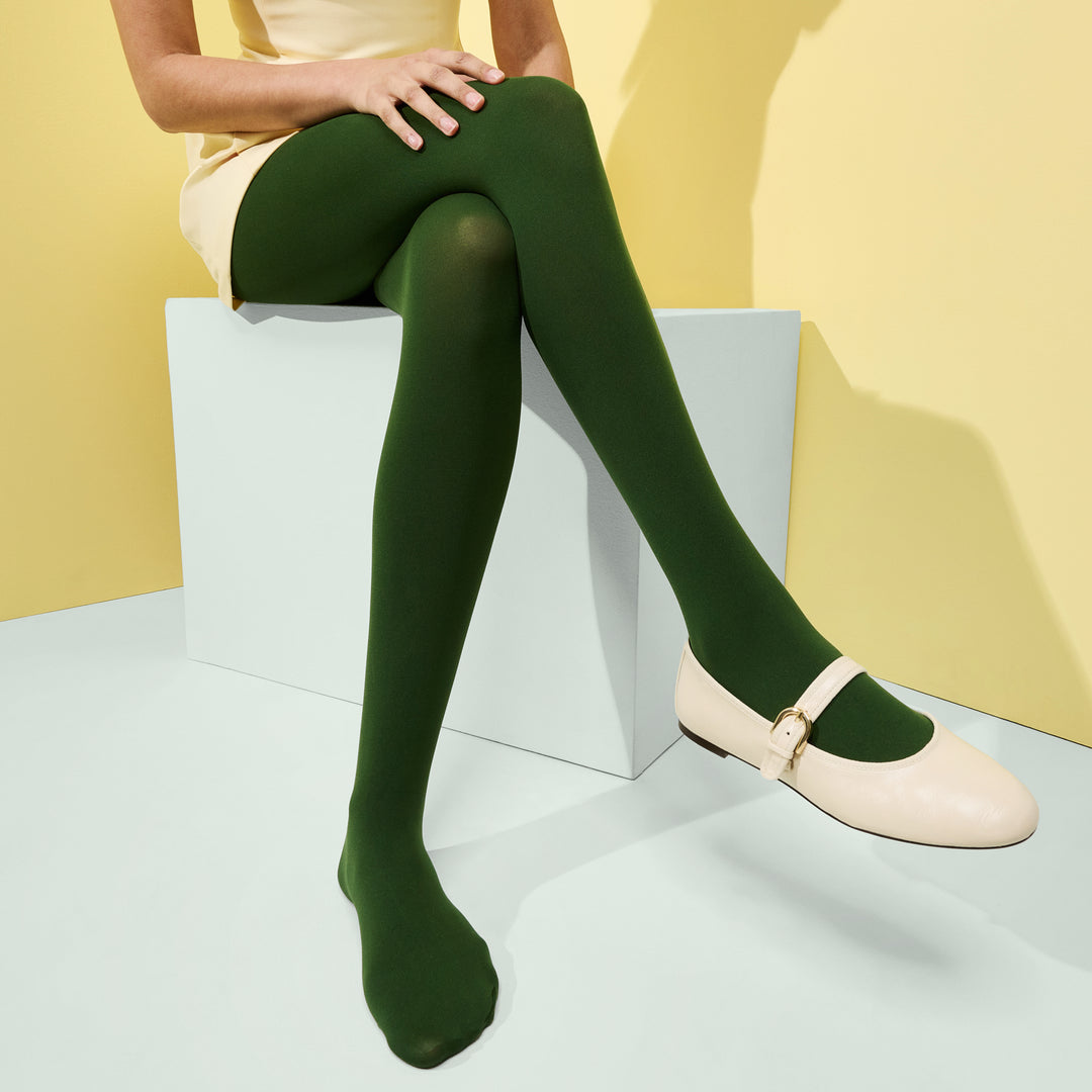 80-denier Premium Tights - Green (WOMEN)