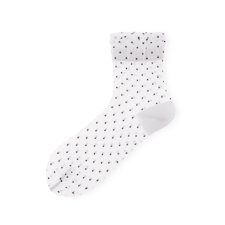 Pin Dot  Short Crew Socks