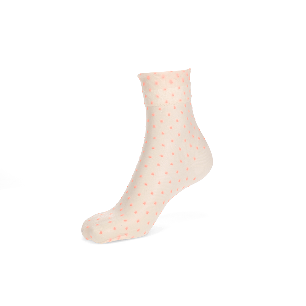 Pin Dot  Short Crew Socks