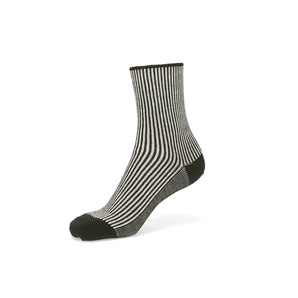 Striped Extra Fine Merino  Short Crew Socks