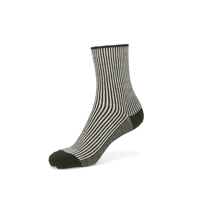 Striped Extra Fine Merino  Short Crew Socks