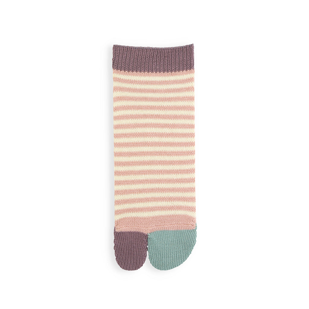 Striped Cotton Tabi  Sneaker Socks