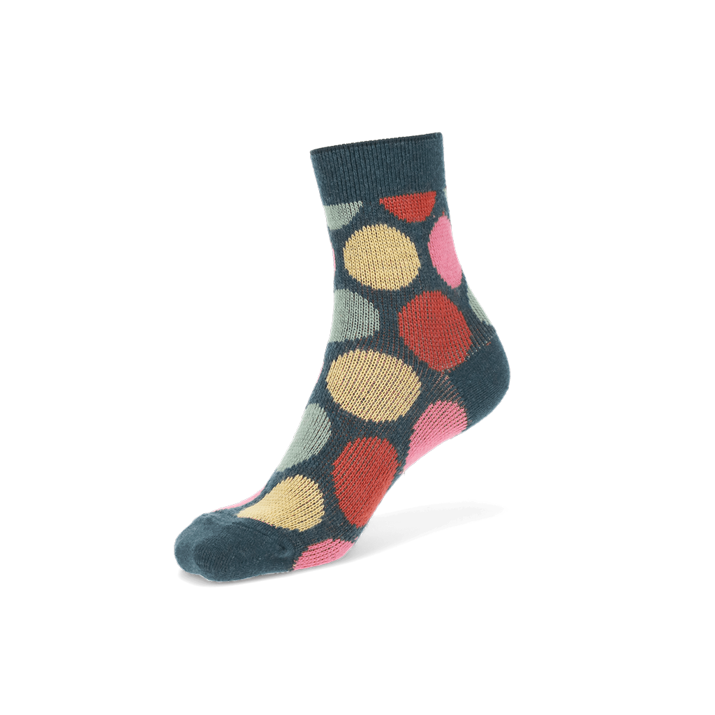 Jacquard Dot Quarter Socks - DarkGreen