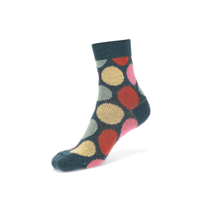 Jacquard Dot Quarter Socks - DarkGreen
