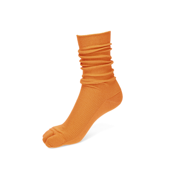 Ribbed Tabi Crew Socks