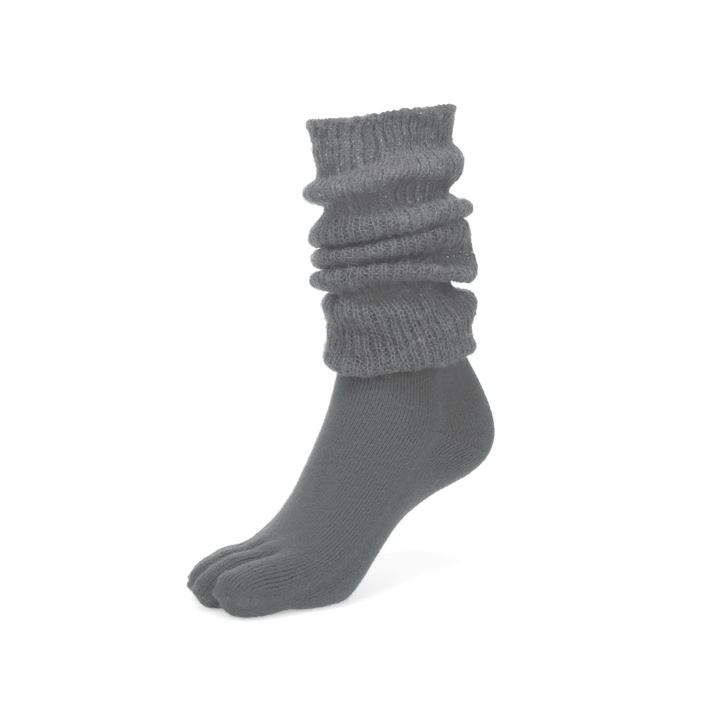 Merino Leg Warmer Toe Socks - Grey